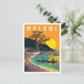 Malawi Afrika Vintage Reise  Postkarte (Stehend Vorderseite)