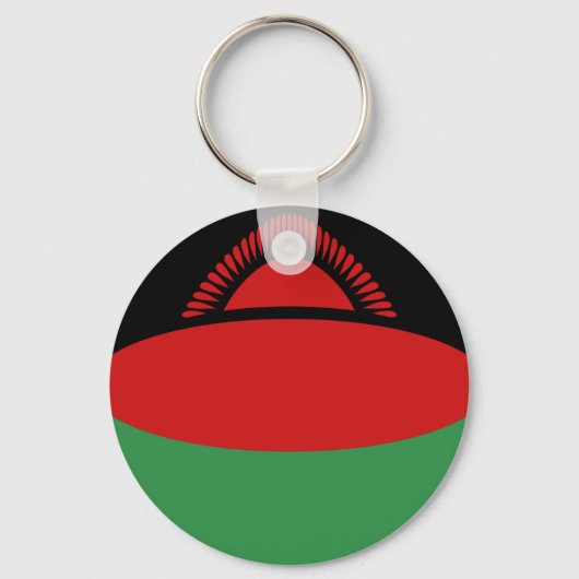 Malawi Fisheye Flag Schlüsselanhänger (Vorderseite)