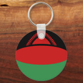 Malawi Fisheye Flag Schlüsselanhänger (Vorderseite)