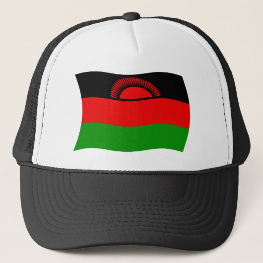 Malawi Flag Hat Truckerkappe (Vorderseite)