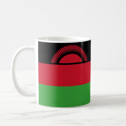 Malawi Flag Keramik Tasse (Links)
