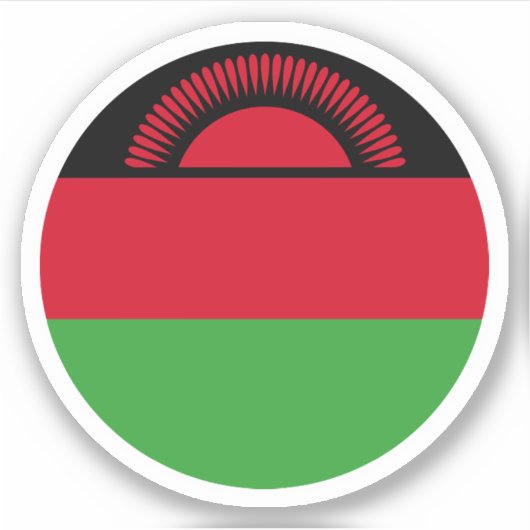 Malawi Flag Round Sticker (Vorderseite)