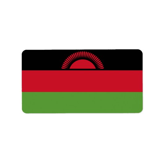 Malawi-Flagge Adressaufkleber (Vorne)