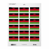 Malawi-Flagge Adressaufkleber (Vorne)
