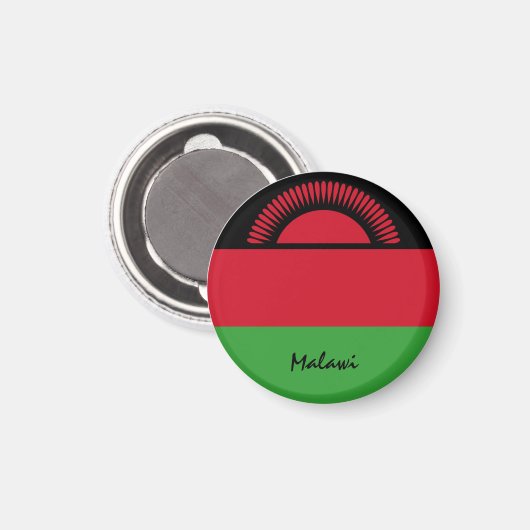 Malawi-Flagge & Afrika - Reise-/Sportfans Magnet (Vorderseite/Rückseite)