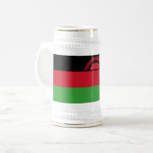 Malawi-Flagge Bierglas (Vorderseite Links)