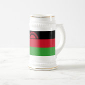 Malawi-Flagge Bierglas (VorderseiteRechts)