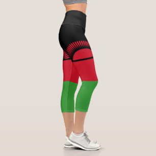 Malawi-Flagge Capri Leggings