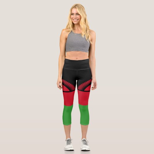 Malawi-Flagge Capri Leggings (Vorderseite)