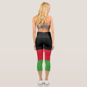 Malawi-Flagge Capri Leggings (Rückseite)