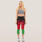 Malawi-Flagge Capri Leggings (Vorderseite)