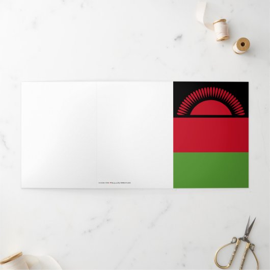 Malawi-Flagge Dreifach Gefaltete Karte (Außenbereich)