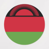 Malawi-Flagge Etiketten (Design 2)
