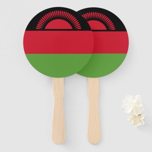 Malawi-Flagge Fächer (Vorne und Hinten)