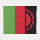 Malawi-Flagge Fleecedecke (Vorderseite (Horizontal))