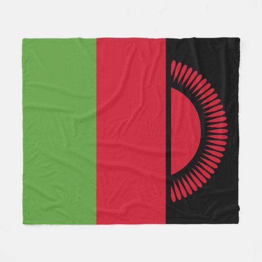 Malawi-Flagge Fleecedecke (Vorderseite (Horizontal))
