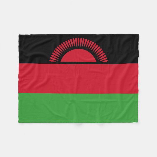 Malawi-Flagge Fleecedecke (Vorderseite (Horizontal))