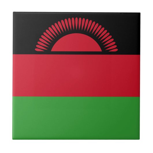 Malawi-Flagge Fliese (Vorderseite)