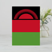 Malawi-Flagge Folieneinladung (Stehend vorne)