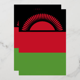 Malawi-Flagge Folieneinladung