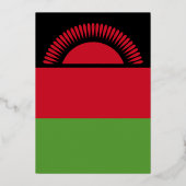 Malawi-Flagge Folieneinladung (Rückseite)
