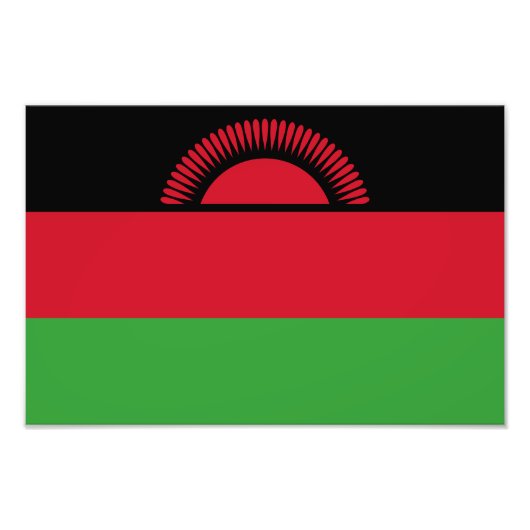 Malawi-Flagge Fotodruck (Vorne)