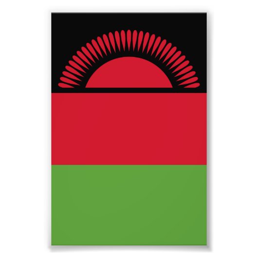 Malawi-Flagge Fotodruck (Vorne)