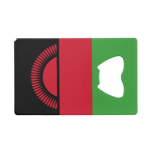 Malawi-Flagge Geldbeutel Flaschenöffner (Vorderseite (Horizontal))