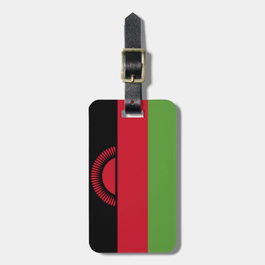 Malawi-Flagge Gepäckanhänger (Vorderseite vertikal)