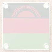 Malawi-Flagge Glasuntersetzer (Rückseite)