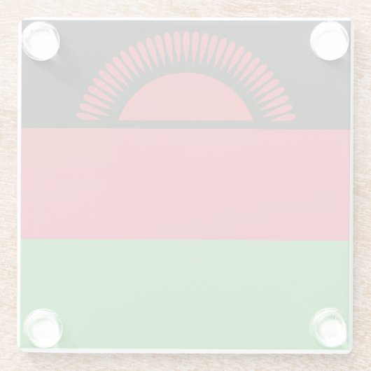 Malawi-Flagge Glasuntersetzer (Rückseite)