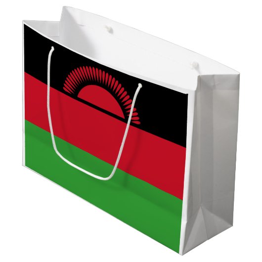 Malawi-Flagge Große Geschenktüte (Vorderseite Schrägansicht)
