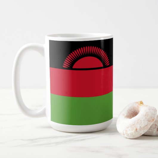 Malawi-Flagge Kaffeetasse (Mit Donut)