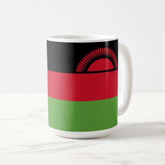 Malawi-Flagge Kaffeetasse (VorderseiteRechts)