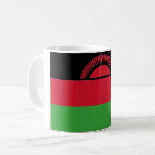 Malawi-Flagge Kaffeetasse (Vorderseite Links)