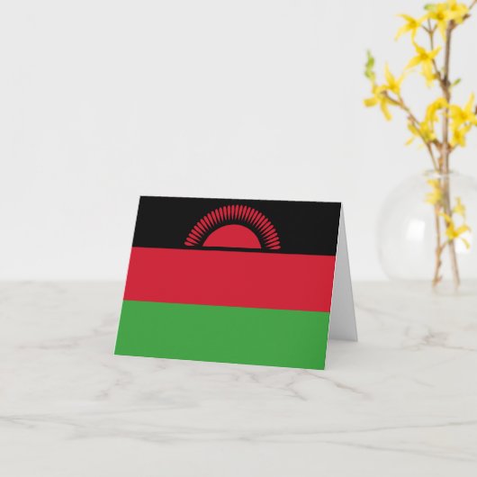 Malawi-Flagge Karte (Gelbe Blume)