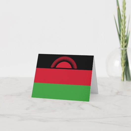 Malawi-Flagge Karte (Vorderseite)