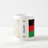 Malawi-Flagge + Karten-Tasse Kaffeetasse (Mittel)