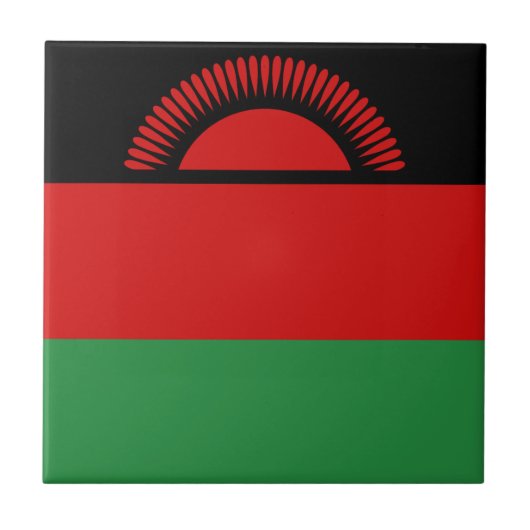Malawi-Flagge Keramikfliese (Vorderseite)