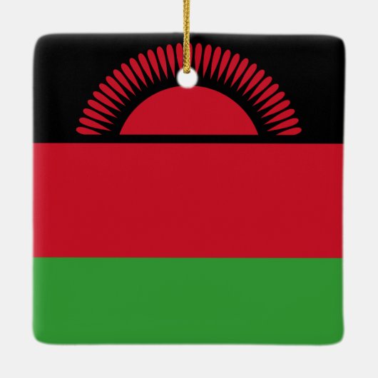 Malawi-Flagge Keramikornament (Rückseite)