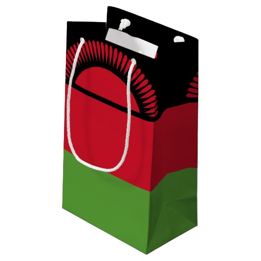 Malawi-Flagge Kleine Geschenktüte (Rückseite Schrägansicht)