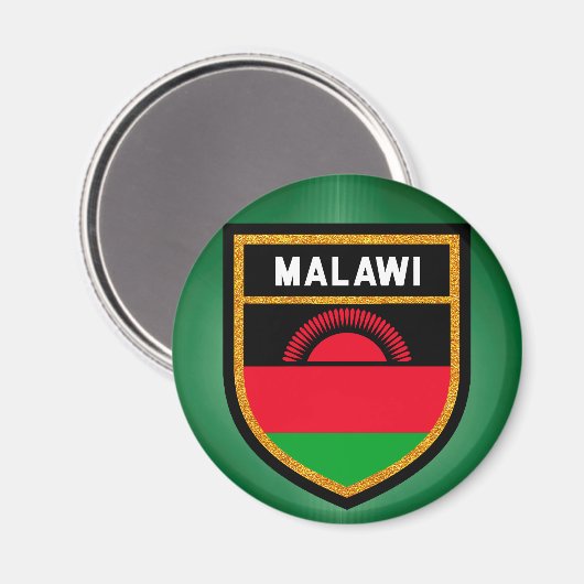 Malawi-Flagge Magnet (Vorderseite/Rückseite)