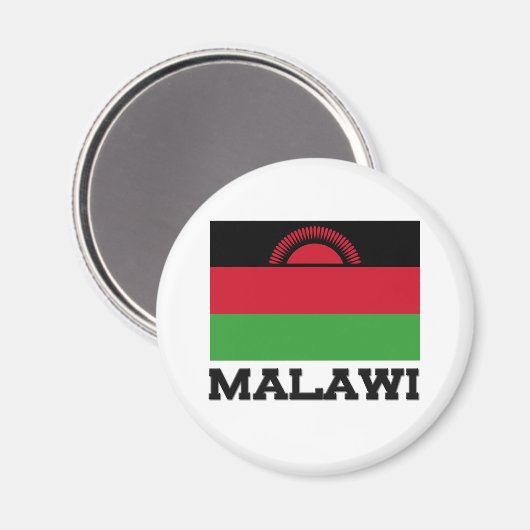 Malawi-Flagge Magnet (Vorderseite/Rückseite)