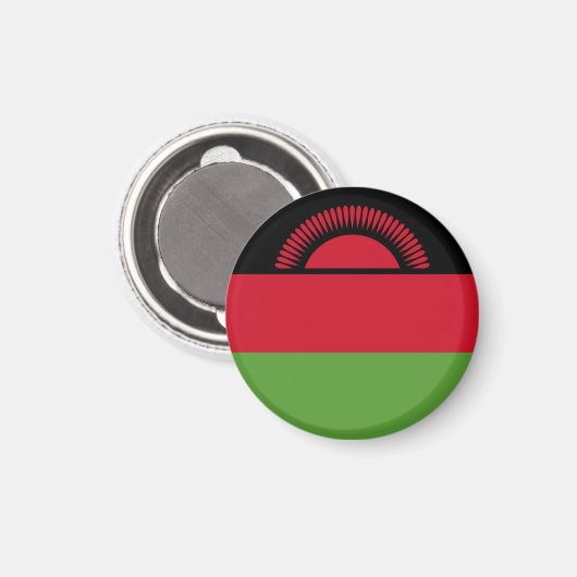 Malawi-Flagge Magnet (Vorderseite/Rückseite)