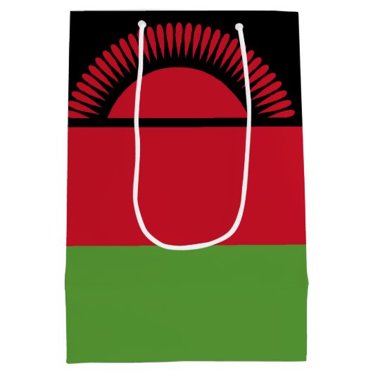 Malawi-Flagge Mittlere Geschenktüte (Rückseite)