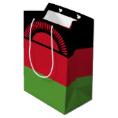 Malawi-Flagge Mittlere Geschenktüte (Rückseite Schrägansicht)