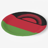 Malawi-Flagge Pappteller (Schrägansicht)