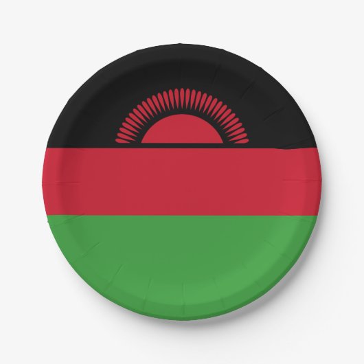 Malawi-Flagge Pappteller (Vorderseite)