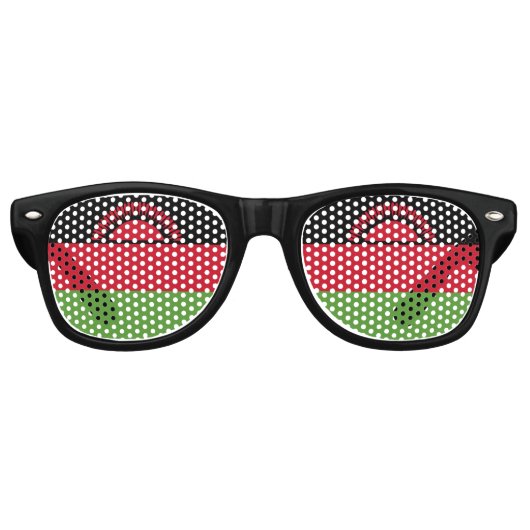 Malawi-Flagge Partybrille (Vorderseite)