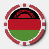 Malawi-Flagge Pokerchips (Vorderseite)